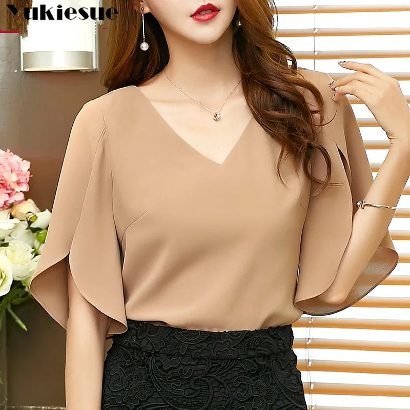 2021 Summer Blouses Womens Casual Solid Chiffon Shirt Blusa Feminina Butterfly Sleeve Korean Loose Women Blouse Black Top Blusas
2021 Summer Blouses Womens Casual Solid Chiffon Shirt Blusa Feminina Butterfly Sleeve Korean Loose Women Blouse Black Top Blusas