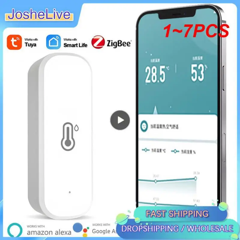 1~7PCS Tuya Zigbee / WiFi Smart Temperature Humidity Sensor Indoor Hygrometer APP Remote Monitor Var Smart Life Works With Alexa
1~7PCS Tuya Zigbee / WiFi Smart Temperature Humidity Sensor Indoor Hygrometer APP Remote Monitor Var Smart Life Works With Alexa