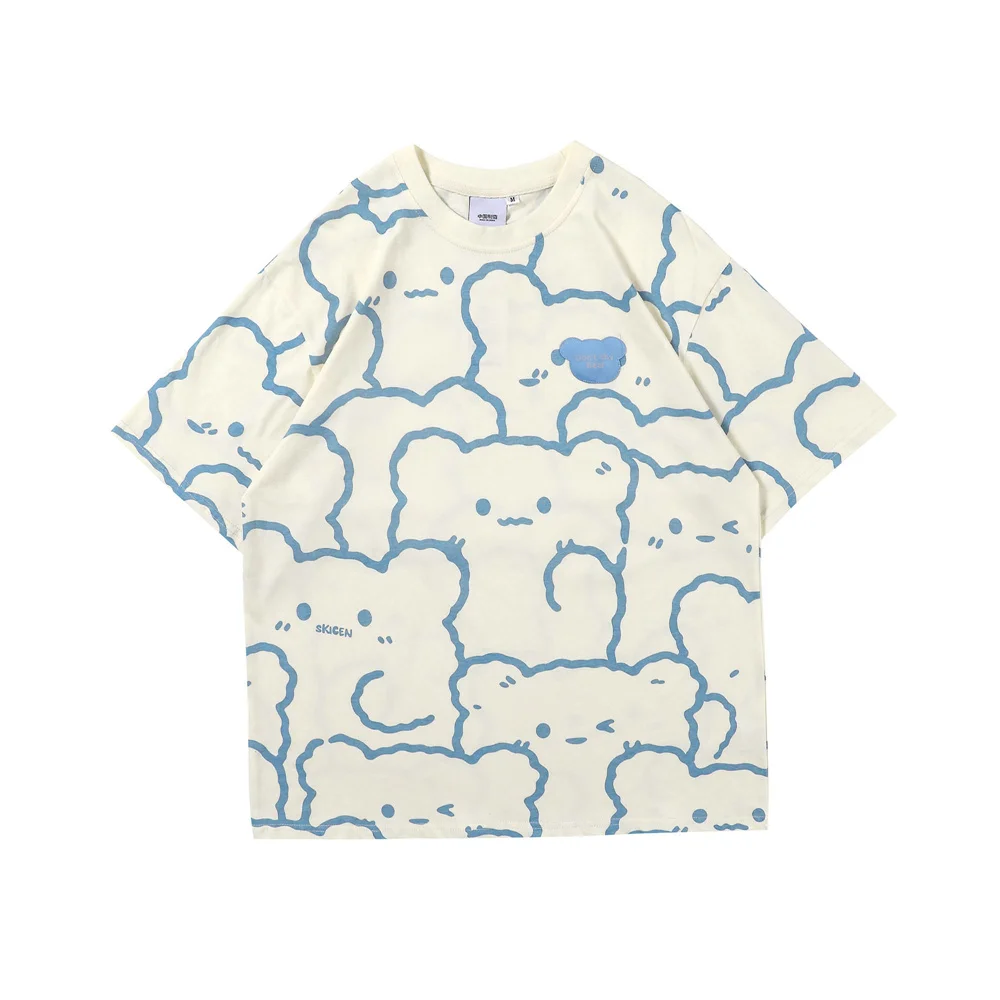 Футболка Мужская/женская с принтом медведя, уличная одежда в стиле Харадзюку, хлопковая Повседневная рубашка с коротким рукавом, милый топ ... 
Футболка Мужская/женская с принтом медведя, уличная одежда в стиле Харадзюку, хлопковая Повседневная рубашка с коротким рукавом, милый топ ...