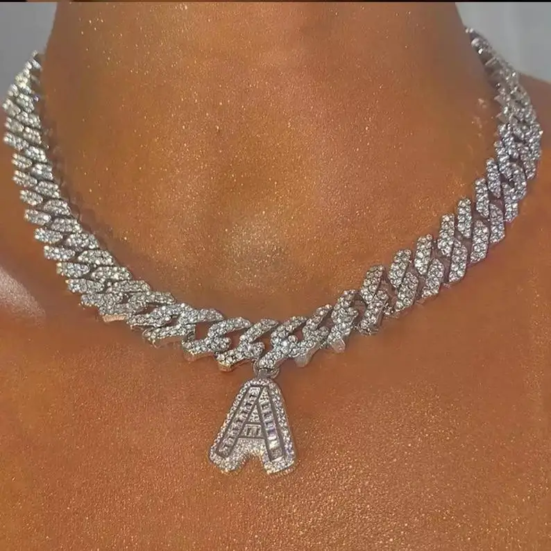 Letter Cuban Chunky Thick Women's Neck Chain Custom Choker Luxury Gold Silver Necklace for Women Initial Elegant Jewelry Gift
Letter Cuban Chunky Thick Women's Neck Chain Custom Choker Luxury Gold Silver Necklace for Women Initial Elegant Jewelry Gift