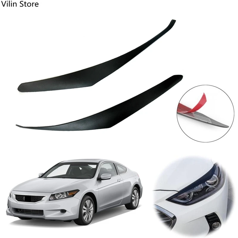 

for Honda Accord 2008 2009 2010 2011 2012 2013 Car Front Headlight Lamp Eyebrows Eyelids Moulding Cover Trims 8Th