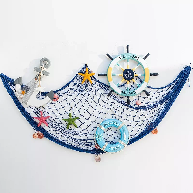 1pcs/pack Photo Props Big Fishing Net Shells Wall Hangings Mediterranean Sea Style Decor Nautical Fishing Mesh Wall Stickers
1pcs/pack Photo Props Big Fishing Net Shells Wall Hangings Mediterranean Sea Style Decor Nautical Fishing Mesh Wall Stickers