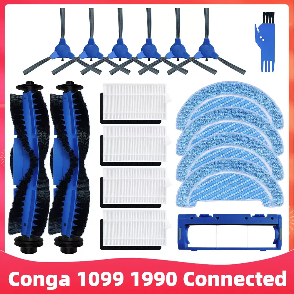 For Cecotec Conga 1099 Connected / Conga 1990 Connected Robot Vacuum Replacement Spare Parts Main Side Brush Hepa Filter Mop Rag
For Cecotec Conga 1099 Connected / Conga 1990 Connected Robot Vacuum Replacement Spare Parts Main Side Brush Hepa Filter Mop Rag