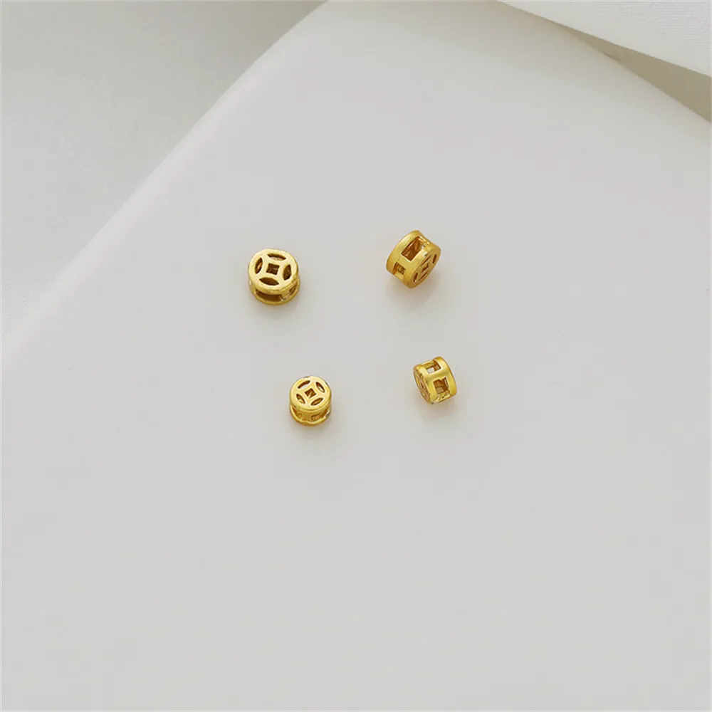 18k gold clad matte gold round hollow three-dimensional coin figure 3mm spacer beads bracelet necklace diy jewelry accessories
18k gold clad matte gold round hollow three-dimensional coin figure 3mm spacer beads bracelet necklace diy jewelry accessories