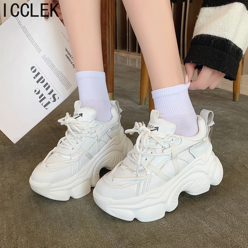 New Design Women Sneakers Casual Vulcanized Shoes Woman High Platform Sneakers Femme Lace Up White Non Slip Walking Shoe
New Design Women Sneakers Casual Vulcanized Shoes Woman High Platform Sneakers Femme Lace Up White Non Slip Walking Shoe
