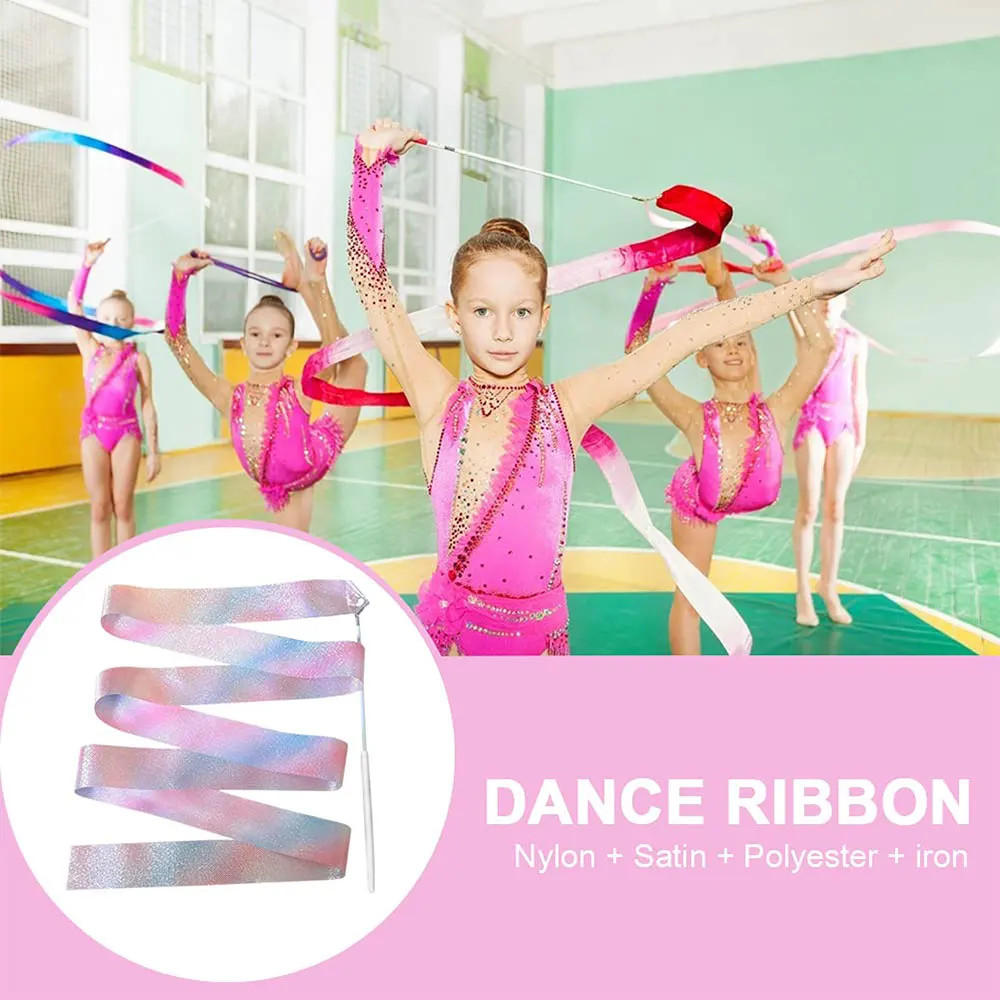 2M/4M Flashing Star Gym Ribbon Kid Dance Training Ribbon Rhythmic Art Gymnastics Ballet Streamer Twirling Rod Rainbow Stick 
2M/4M Flashing Star Gym Ribbon Kid Dance Training Ribbon Rhythmic Art Gymnastics Ballet Streamer Twirling Rod Rainbow Stick