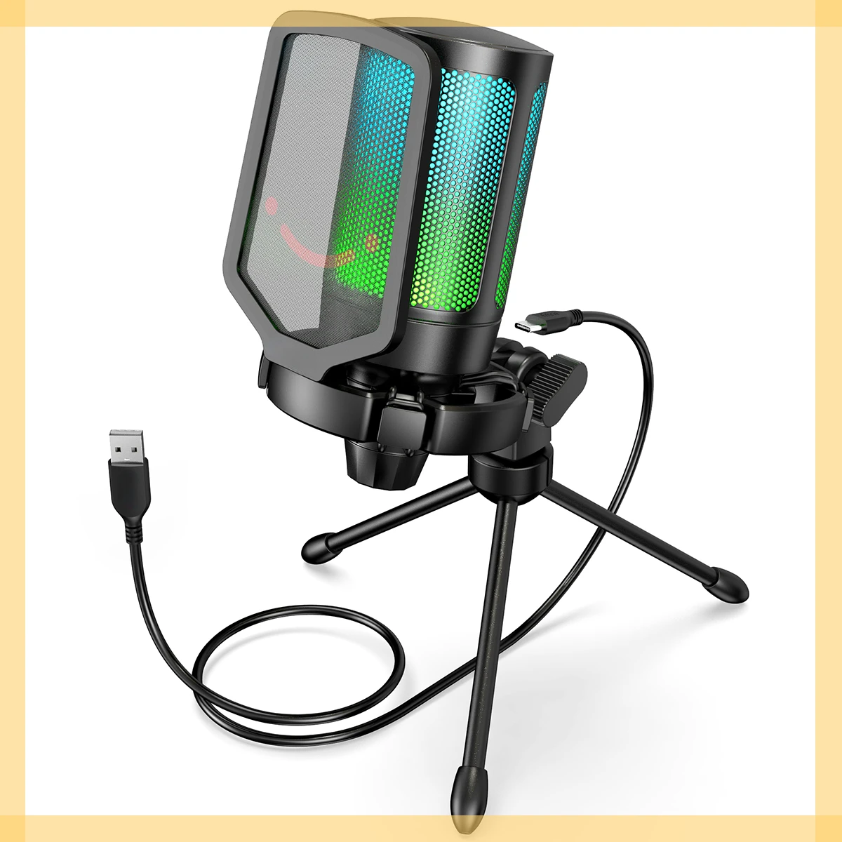 Ampligame USB Microphone for Gaming Streaming with Pop Filter Shock Mount&Gain Control,Condenser Mic for Laptop/Computer
Ampligame USB Microphone for Gaming Streaming with Pop Filter Shock Mount&Gain Control,Condenser Mic for Laptop/Computer
