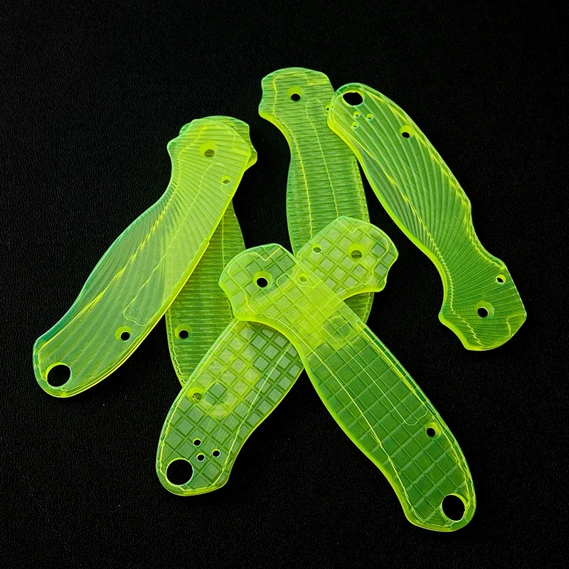 3 типа 1 пара зеленых прозрачных акриловых ручных чешуек для ножей Spyderco C223 пара3