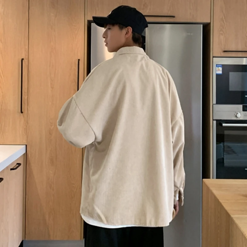 Mens Corduroy Shirt Harajuku Long Sleeve Oversized Lapel Button Up V-Neck Blouses Top Loose Shacket Jacket Streetwear
Mens Corduroy Shirt Harajuku Long Sleeve Oversized Lapel Button Up V-Neck Blouses Top Loose Shacket Jacket Streetwear