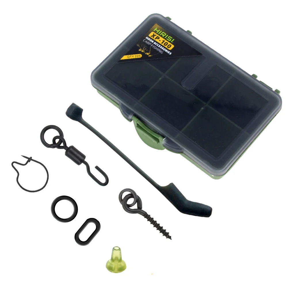 Carp Fishing Hair Rig Accessories Kits D-Rig Kickers Worm Clip & Bait Screw Quick Change Swivels Round / Oblate Rings Bait Stop
Carp Fishing Hair Rig Accessories Kits D-Rig Kickers Worm Clip & Bait Screw Quick Change Swivels Round / Oblate Rings Bait Stop