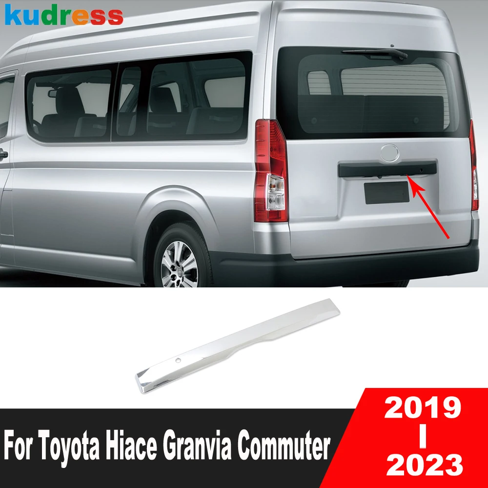 

For Toyota HiAce Granvia Commuter 2019 2020 2021 2022 2023 Chrome Car Rear Trunk Lid Cover Trim Tailgate Molding Garnish Strip