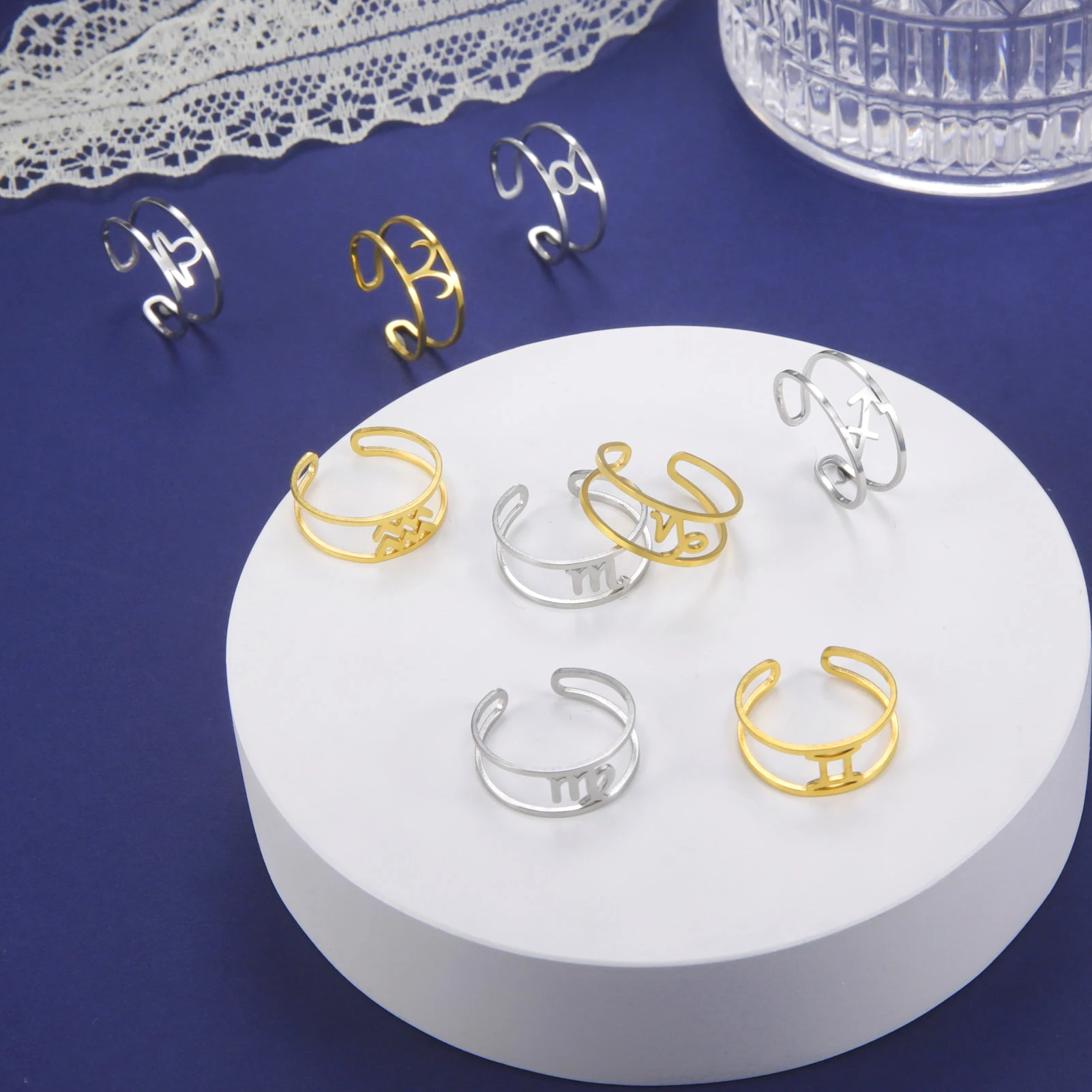 Amaxer New 12 Constellations Aries Taurus Virgo Ring for Men Women Stainless Steel Open Adjustable Finger Rings Jewelry Gift
Amaxer New 12 Constellations Aries Taurus Virgo Ring for Men Women Stainless Steel Open Adjustable Finger Rings Jewelry Gift