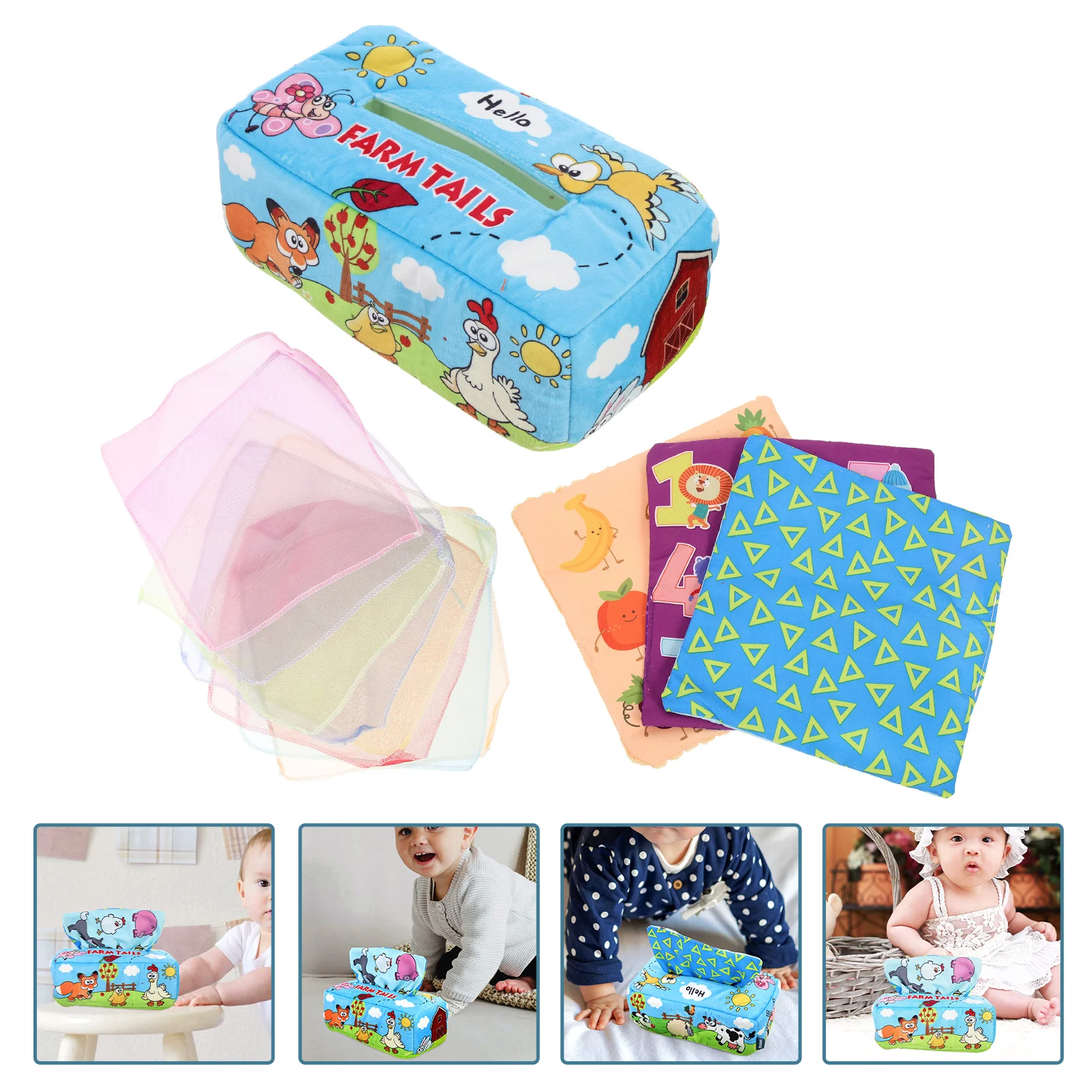 Box Toys Tissue Toy Baby Learning Toddler Scarves Tissues Crinkle Cloth Busy Juggling Along Educational Preschool Infant Play
Box Toys Tissue Toy Baby Learning Toddler Scarves Tissues Crinkle Cloth Busy Juggling Along Educational Preschool Infant Play