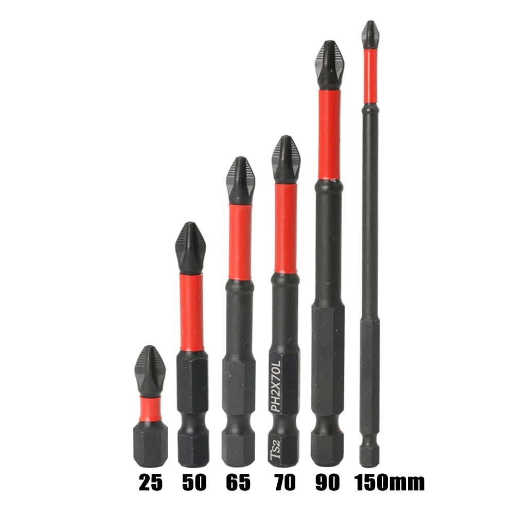6pcs Magnetic Non-Slip Batch Head PH2 Cross Screwdriver Bits Set Hex Shank 25mm 50mm 65mm 70mm 90mm 150mm Drill Bit
6pcs Magnetic Non-Slip Batch Head PH2 Cross Screwdriver Bits Set Hex Shank 25mm 50mm 65mm 70mm 90mm 150mm Drill Bit
