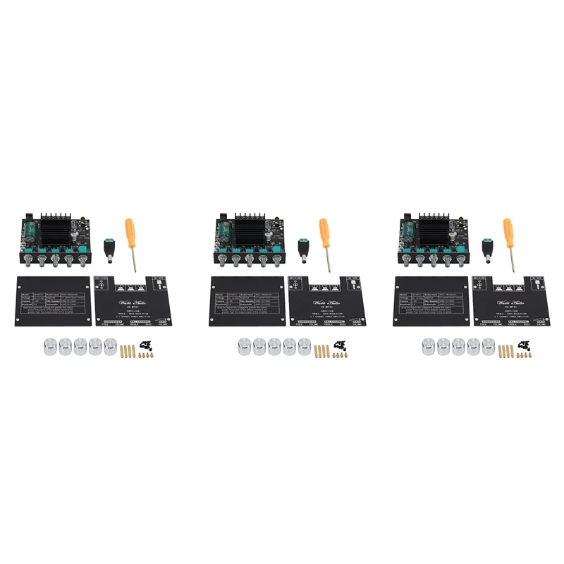 3X ZK-MT21 2.1 Channel Bluetooth 5.0 Subwoofer Amplifier Board 50WX2+100W Power Audio Stereo Amplifier Board
3X ZK-MT21 2.1 Channel Bluetooth 5.0 Subwoofer Amplifier Board 50WX2+100W Power Audio Stereo Amplifier Board