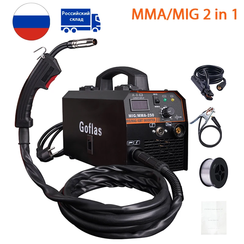 Mig Welder Semi-Automatic 220V Non Gas Welding Machine 2 in 1 Inverter MMA/MIG EU plug Digital for Home Beginner Lightweight
Mig Welder Semi-Automatic 220V Non Gas Welding Machine 2 in 1 Inverter MMA/MIG EU plug Digital for Home Beginner Lightweight