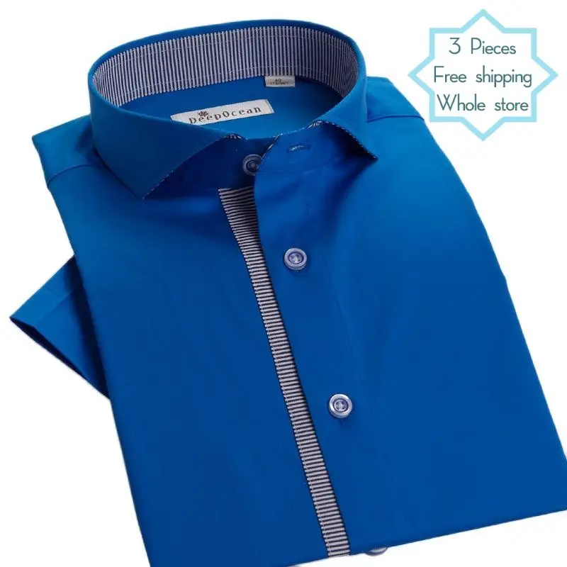 Deepocean Windsor Collar Solid Color Mercerized Cotton Short-Sleeve Shirt Men's Slim Thin Fashion Youth Clothing Fluorescent Col
Deepocean Windsor Collar Solid Color Mercerized Cotton Short-Sleeve Shirt Men's Slim Thin Fashion Youth Clothing Fluorescent Col