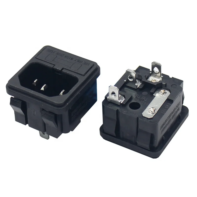 AC 250V 10A Panel Mount IEC 320 C14 Inlet Socket Adapter With 10A Fuse Holder
AC 250V 10A Panel Mount IEC 320 C14 Inlet Socket Adapter With 10A Fuse Holder