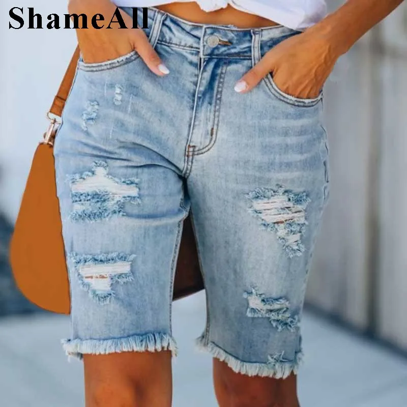 Women Street Fringe Straight Leg White Wash Knee Length Denim Hot Pants Summer Boyfriend Slim Fit Fifth Jeans Grunge Bermudas
Women Street Fringe Straight Leg White Wash Knee Length Denim Hot Pants Summer Boyfriend Slim Fit Fifth Jeans Grunge Bermudas