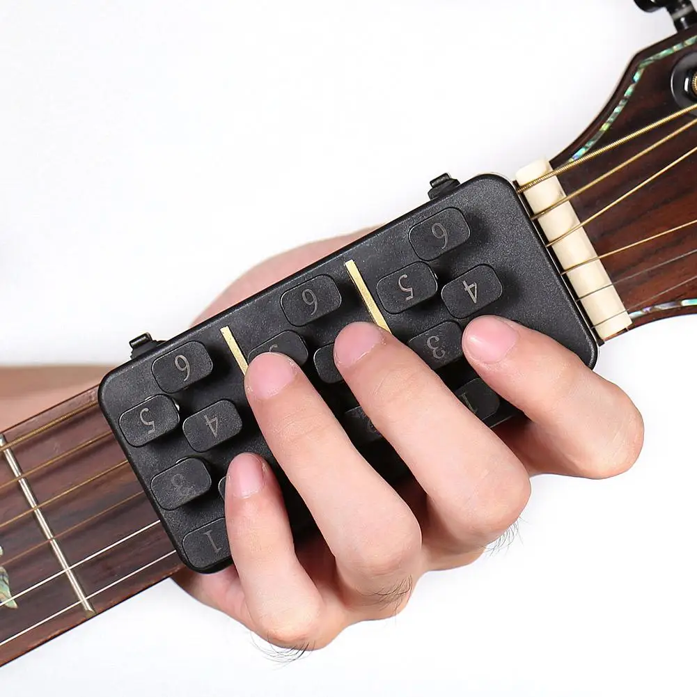 Learning System Guitar Chord Trainer Trainng Device With Chord Chart 4.17*2.05*0.87in 70g Beginner Easy To Install
Learning System Guitar Chord Trainer Trainng Device With Chord Chart 4.17*2.05*0.87in 70g Beginner Easy To Install