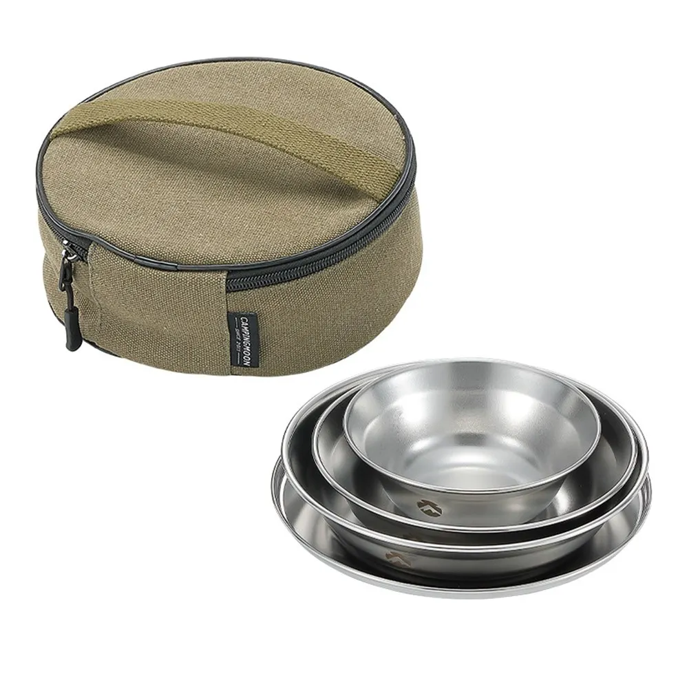 Camping Dinner Plate Set Portable Tableware Set Stainless Steel Antiseptic and Antibacterials Polished Smooth
Camping Dinner Plate Set Portable Tableware Set Stainless Steel Antiseptic and Antibacterials Polished Smooth