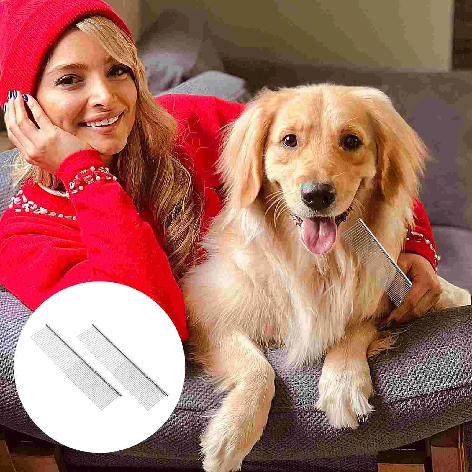 2 Pcs Pet Comb Handheld Dog Hair Loose Remover Grooming Tool Deshedding Removal Stainless Steel Cleaning Metal
2 Pcs Pet Comb Handheld Dog Hair Loose Remover Grooming Tool Deshedding Removal Stainless Steel Cleaning Metal