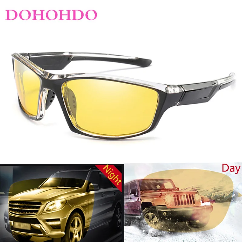 

DOHOHDO антибликовые очки ночного видения для вождения мужские поляризационные солнцезащитные очки с желтыми линзами очки для рыбалки очки дл...