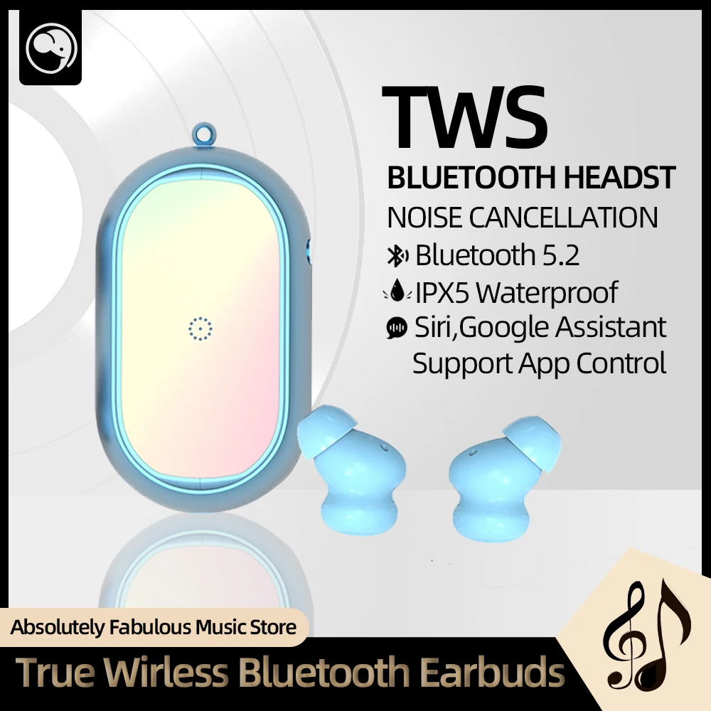 TWS Headphones Gaming Bluetooth5.2 Earbuds In-ear IPX5 Waterproof Stereo Sound Quality Earphone Noise Cancellation Headset Sport
TWS Headphones Gaming Bluetooth5.2 Earbuds In-ear IPX5 Waterproof Stereo Sound Quality Earphone Noise Cancellation Headset Sport