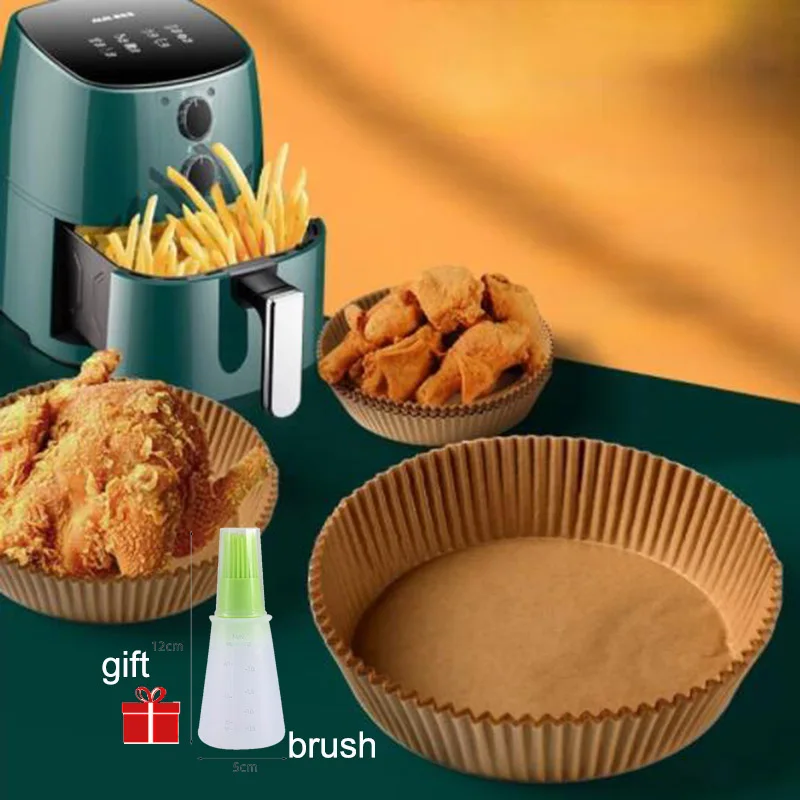 30-100pc Air Fryer Disposable Paper Liner With Oil Brush 16/20cm Non-Stick Oil Pad Cookware Parchment Paper Air Fryer Accessorie
30-100pc Air Fryer Disposable Paper Liner With Oil Brush 16/20cm Non-Stick Oil Pad Cookware Parchment Paper Air Fryer Accessorie