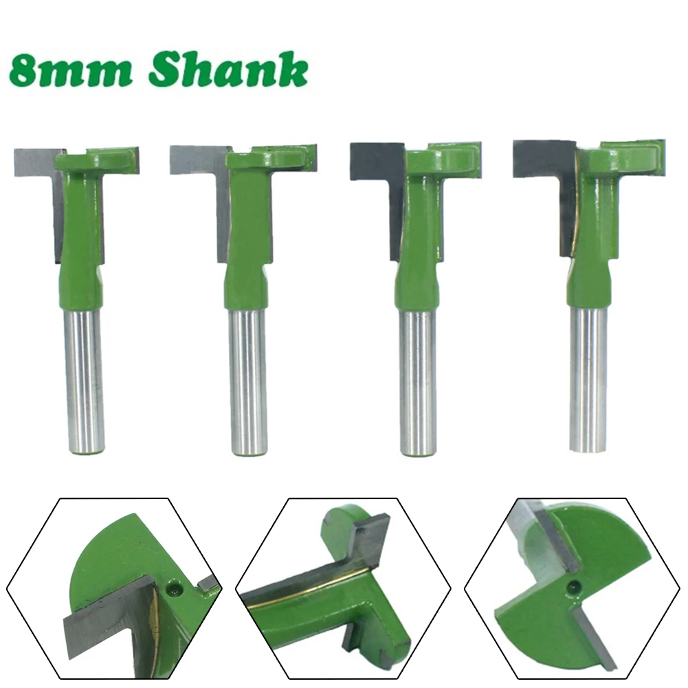 4pcsT-Slot Router Bit With Bearing Alloy Woodworking 8mm Shank Straight Edge Router Bit Milling Cutter Tools For Wood End Mill
4pcsT-Slot Router Bit With Bearing Alloy Woodworking 8mm Shank Straight Edge Router Bit Milling Cutter Tools For Wood End Mill