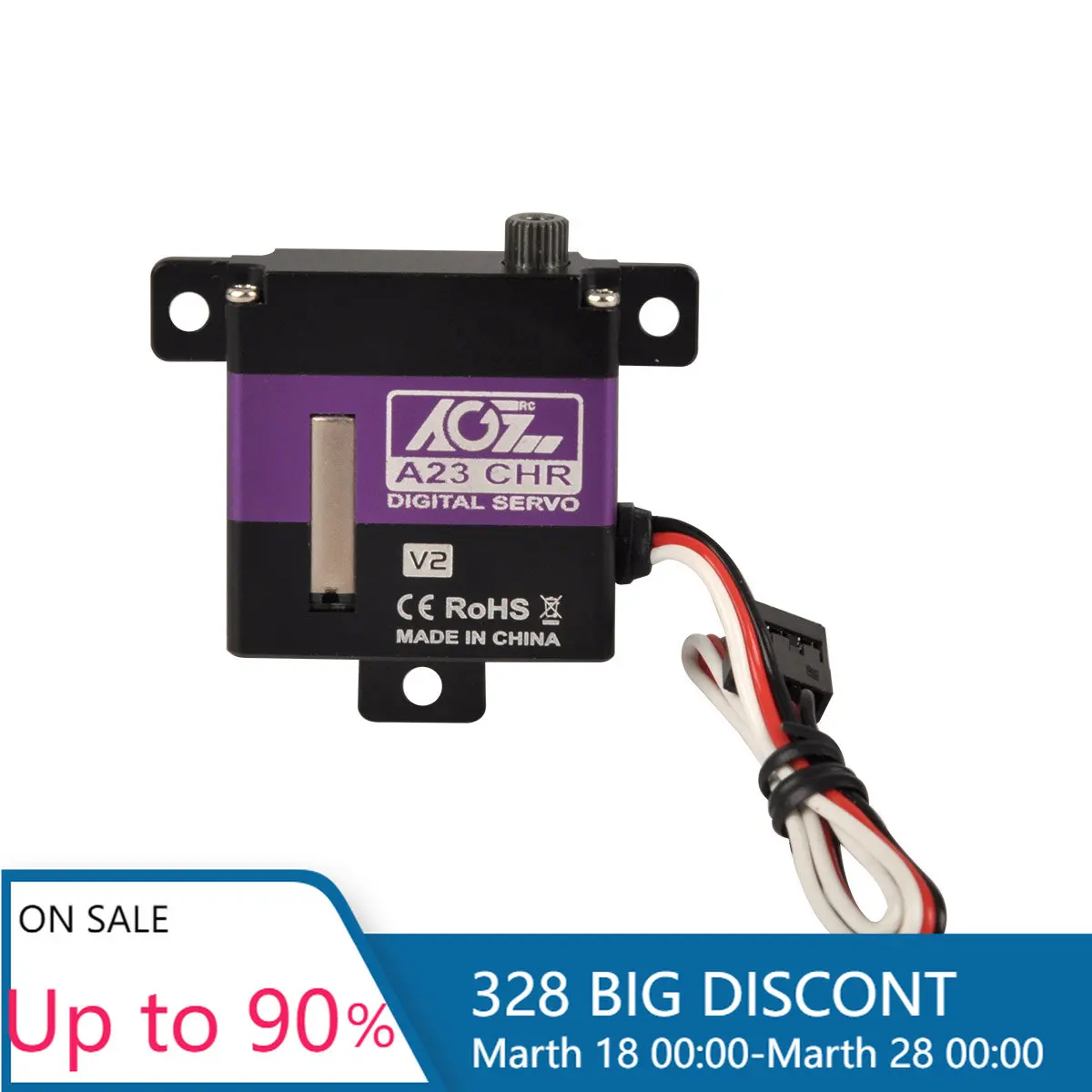 AGF A23CHR 23g Full CNC Alu Case Digital Coreless Wing Servo for RC Model
AGF A23CHR 23g Full CNC Alu Case Digital Coreless Wing Servo for RC Model