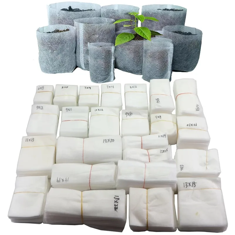 100PCS Biodegradable Nonwoven Fabric Nursery Plant Grow Bags Seedling Growing Planter Planting Pots Eco-Friendly Bag for Garden
100PCS Biodegradable Nonwoven Fabric Nursery Plant Grow Bags Seedling Growing Planter Planting Pots Eco-Friendly Bag for Garden
