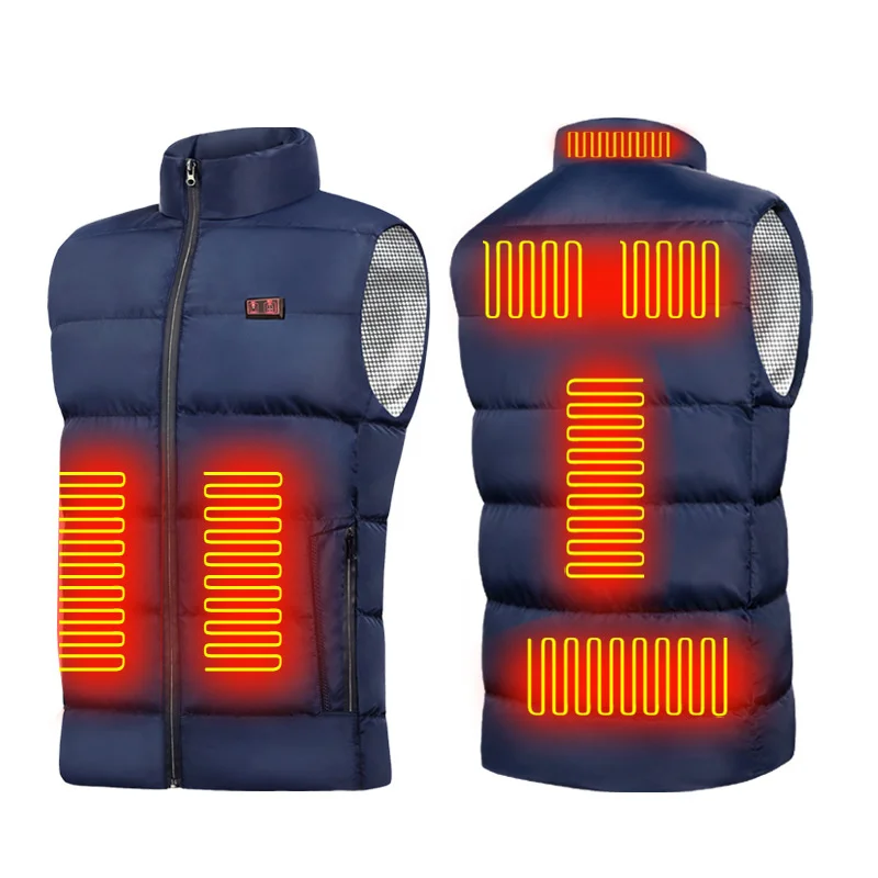 

9 Area Heated Vest Outdoor Electric Heating Vest Jacket Men Women Winter USB Infrared Electric Thermal Clothing Waistcoat