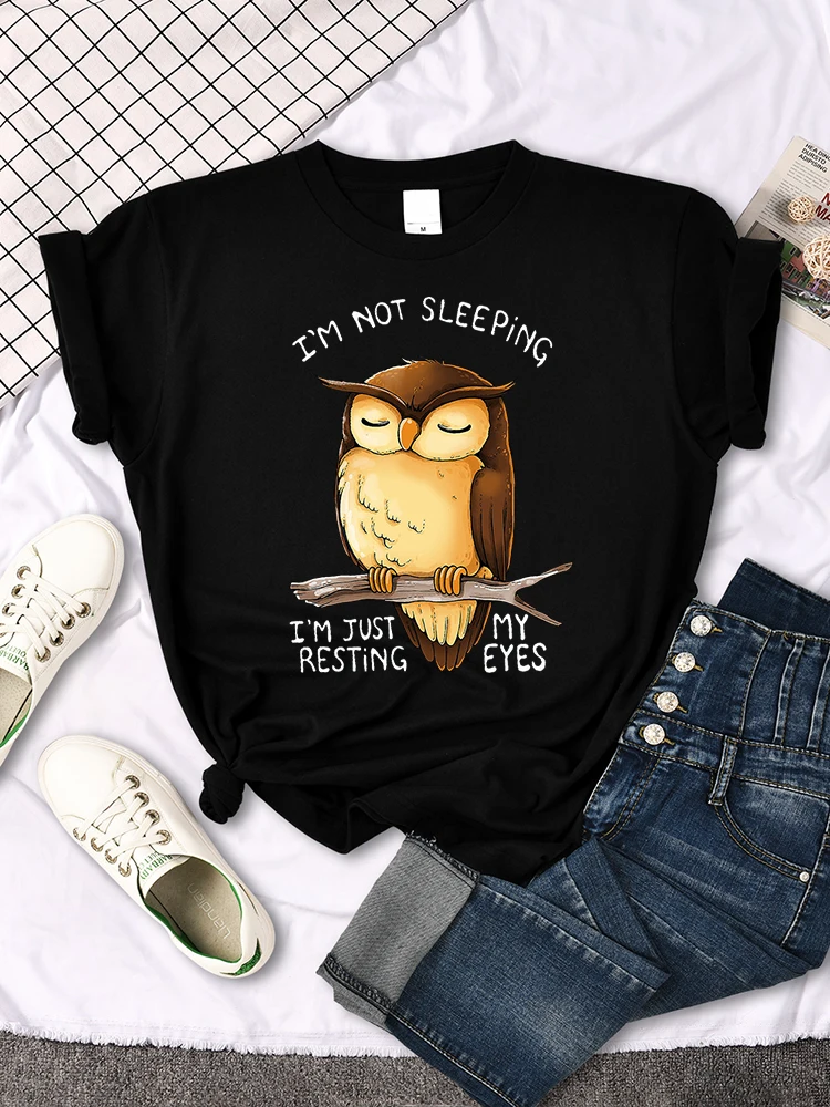 Summer T-shirt Cotton Casual Short Sleeve I'm Not Sleeping Shirt For Pet Lovers Letter Print Women Tshirts Daily Tees
Summer T-shirt Cotton Casual Short Sleeve I'm Not Sleeping Shirt For Pet Lovers Letter Print Women Tshirts Daily Tees
