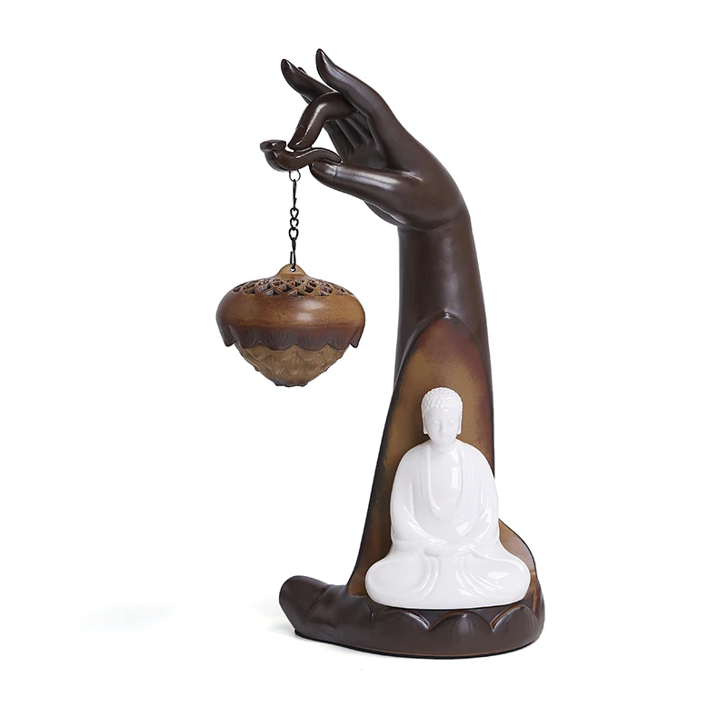 Creative Chinese Incense Burner Ceramic Modern Smoke Back Flow Incense Burner Vintage Buddha Statue Encensoir Home Decor EI50IB
Creative Chinese Incense Burner Ceramic Modern Smoke Back Flow Incense Burner Vintage Buddha Statue Encensoir Home Decor EI50IB