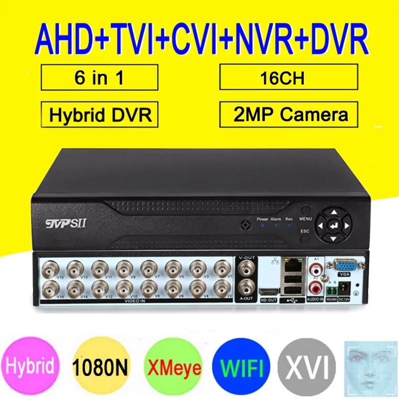 TVPSii AHD8016T-LM 16-канальный гибридный видеорегистратор
TVPSii AHD8016T-LM 16-канальный гибридный видеорегистратор