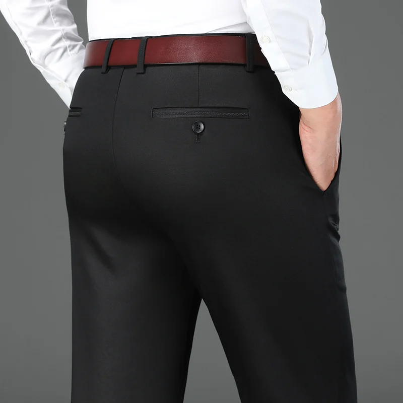 Autumn Winter quality compact fabric Men Fit Straight Stretch Pants Business Gentleman High Waist Korean Smooth Luster Trousers
Autumn Winter quality compact fabric Men Fit Straight Stretch Pants Business Gentleman High Waist Korean Smooth Luster Trousers