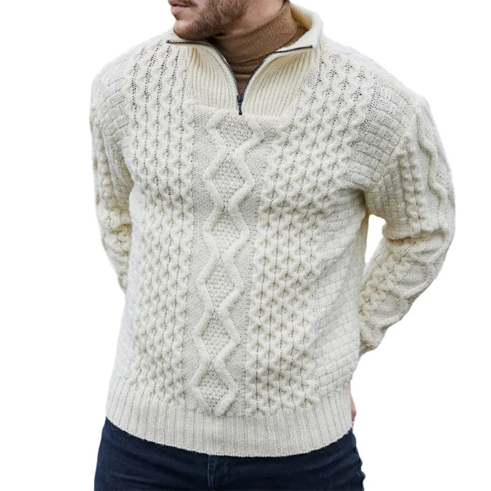 Mens Soft Autumn Winter Long Sleeve Twisted Flower Quarter Zip-Up Sweater Pullover Casual Loose Sweatshirts Solid Men Sweater
Mens Soft Autumn Winter Long Sleeve Twisted Flower Quarter Zip-Up Sweater Pullover Casual Loose Sweatshirts Solid Men Sweater