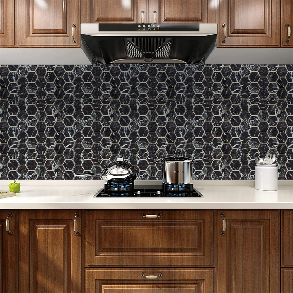 5PCS Hexagonal Tile Stickers 3D PVC Self-adhesive Waterproof Peel and Stick Wall Sticker Kitchen Bathroom Decor DIY Wallpaper
5PCS Hexagonal Tile Stickers 3D PVC Self-adhesive Waterproof Peel and Stick Wall Sticker Kitchen Bathroom Decor DIY Wallpaper
