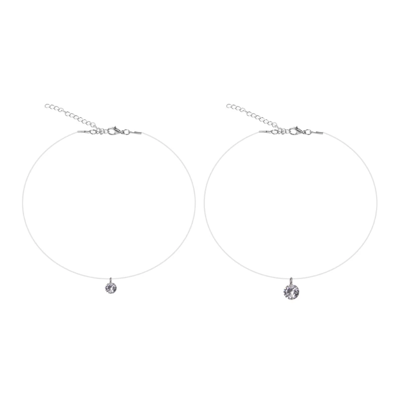 Shiny Invisible Cubic Zirconia Pendant Necklace Fishing Line Choker Jewelry Gift
Shiny Invisible Cubic Zirconia Pendant Necklace Fishing Line Choker Jewelry Gift