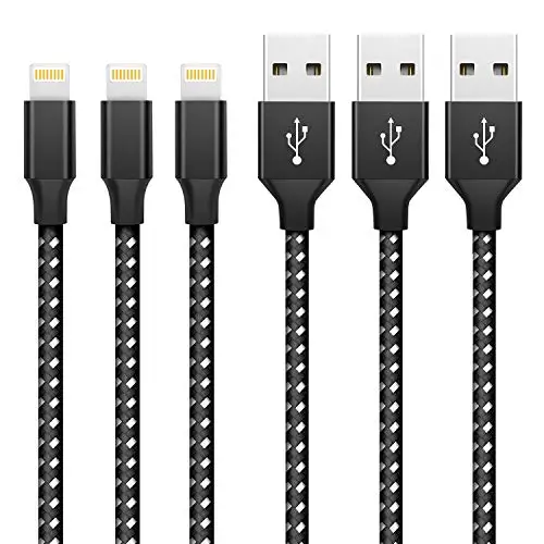 iPhone Charger Cable Lightning Cable 3Pack 3FT/1M Nylon Braided Fast Charging & Sync iPhone Charger Wire Compatible with iPhone
iPhone Charger Cable Lightning Cable 3Pack 3FT/1M Nylon Braided Fast Charging & Sync iPhone Charger Wire Compatible with iPhone