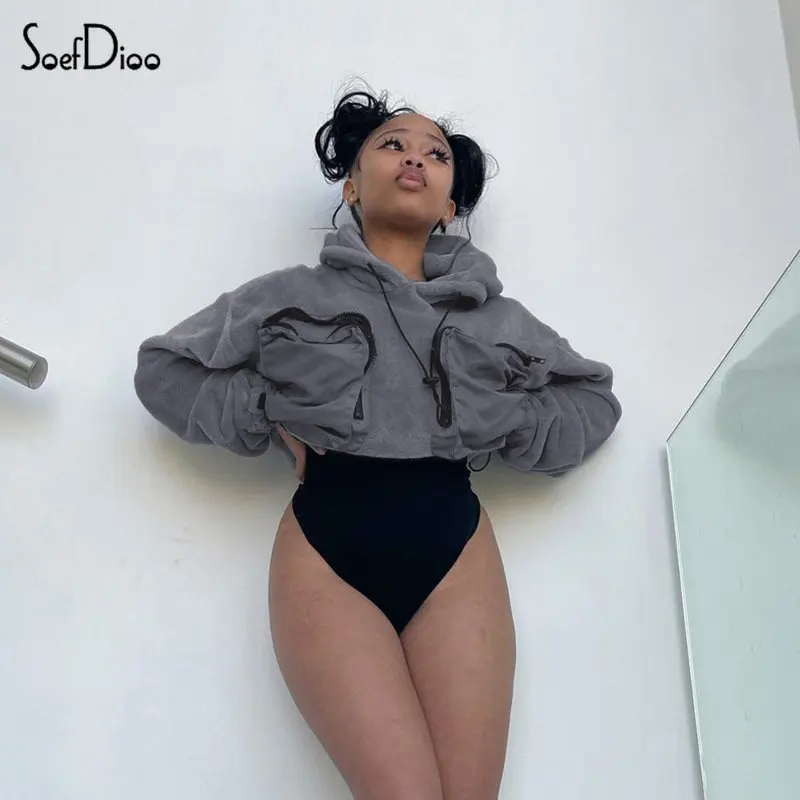 Soefdioo Gray Lamb Wool Hoodie Women Casual Drawstring Pocket Long Sleeve Crop Top Fall Winter 2022 Female Sweatshirt Streetwear
Soefdioo Gray Lamb Wool Hoodie Women Casual Drawstring Pocket Long Sleeve Crop Top Fall Winter 2022 Female Sweatshirt Streetwear