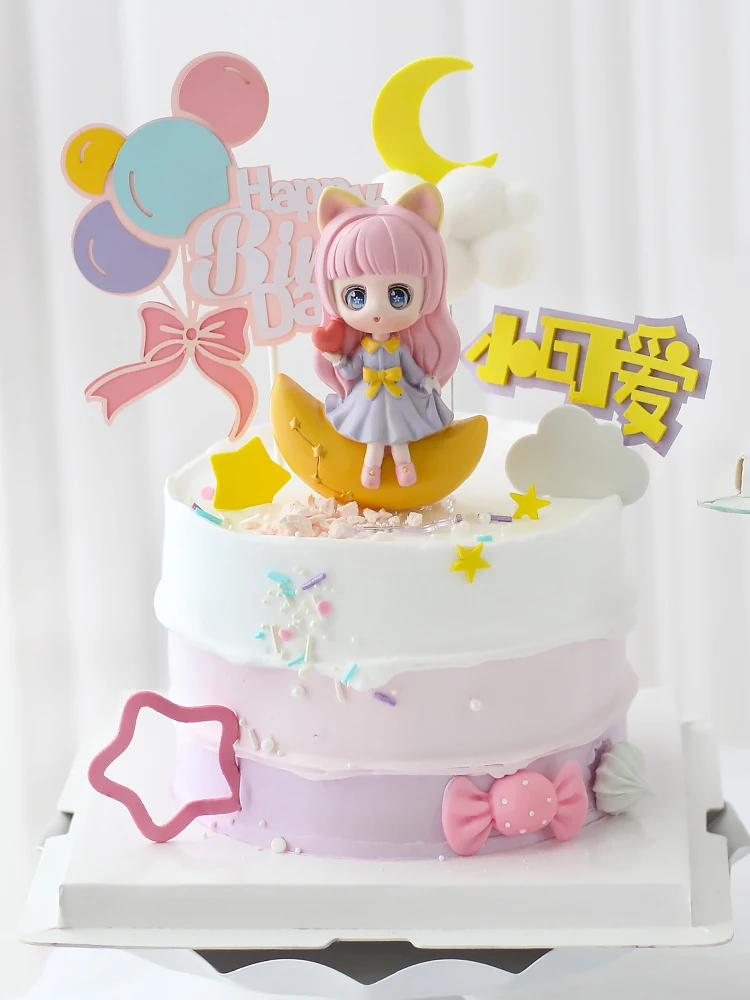 Cartoon Girl Cake Topper Happy Birthday Decoration Moon Clouds Cupcake Toppers Baby Shower Party Cake Baking Supplies Gifts
Cartoon Girl Cake Topper Happy Birthday Decoration Moon Clouds Cupcake Toppers Baby Shower Party Cake Baking Supplies Gifts