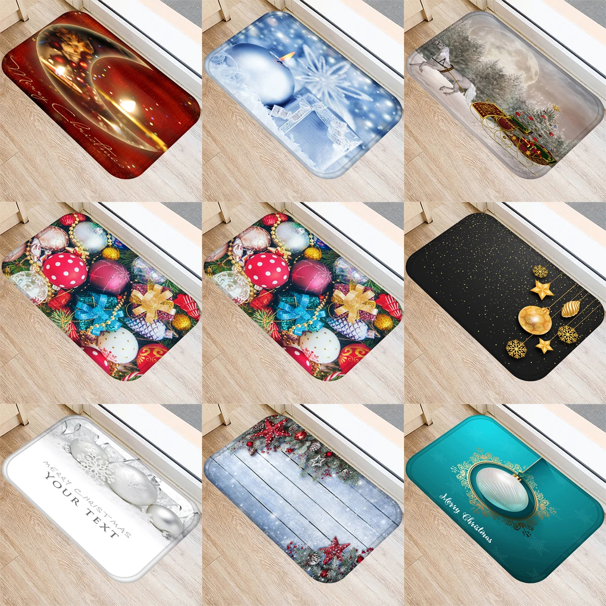 ZHENHE Christmas Ornament Ball Mat Pattern Print Doormat Anti Slip Floor Carpet for Bathroom Kitchen Entrance Rugs Home Decor
ZHENHE Christmas Ornament Ball Mat Pattern Print Doormat Anti Slip Floor Carpet for Bathroom Kitchen Entrance Rugs Home Decor
