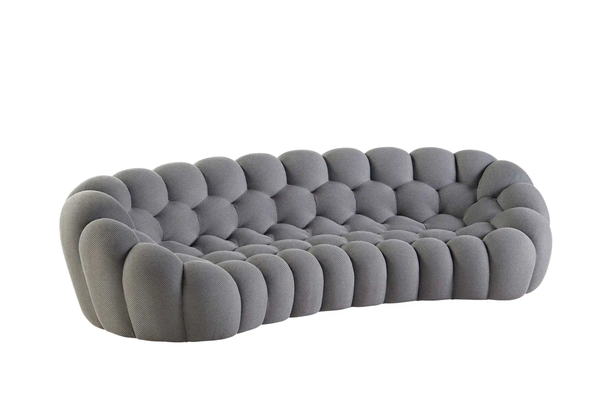 

Современная тканевая обивка, изогнутый диван-пузырь на 2 или 3 или 4 места, американская Роскошная технология, современный тканевый диван для...