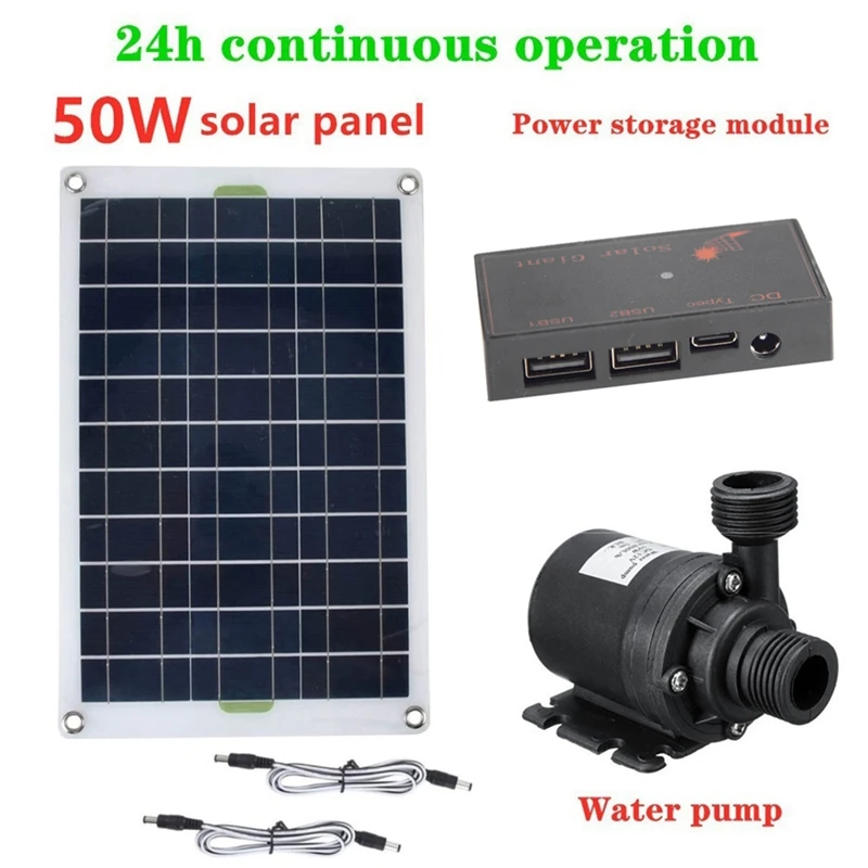1 Set 50W Solar Water Pump 800L/H DC12V Solar Water Fountain Pump Low Noise For Garden Family Water Fountain Irrigation Pump
1 Set 50W Solar Water Pump 800L/H DC12V Solar Water Fountain Pump Low Noise For Garden Family Water Fountain Irrigation Pump