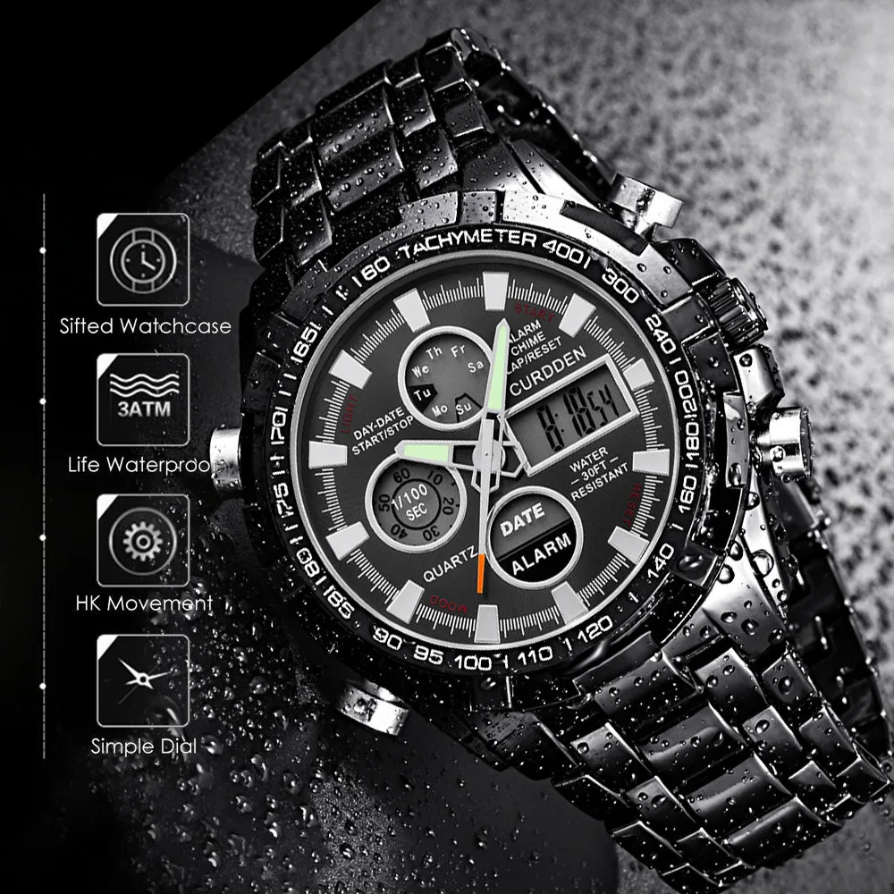 2022 Fashion Watch Men Watches Top Brand Display Quartz Watches Stainless Steel Fashion Waterproof Dive Watch Sports Electronic
2022 Fashion Watch Men Watches Top Brand Display Quartz Watches Stainless Steel Fashion Waterproof Dive Watch Sports Electronic