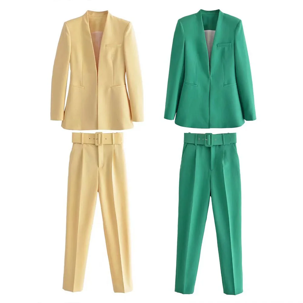 2022 New Ladies Fashion Lapel Collar Long Pocket Blazer Retro Long Sleeve Ladies Coat Chic Tank Top Women Jacket + Trousers
2022 New Ladies Fashion Lapel Collar Long Pocket Blazer Retro Long Sleeve Ladies Coat Chic Tank Top Women Jacket + Trousers