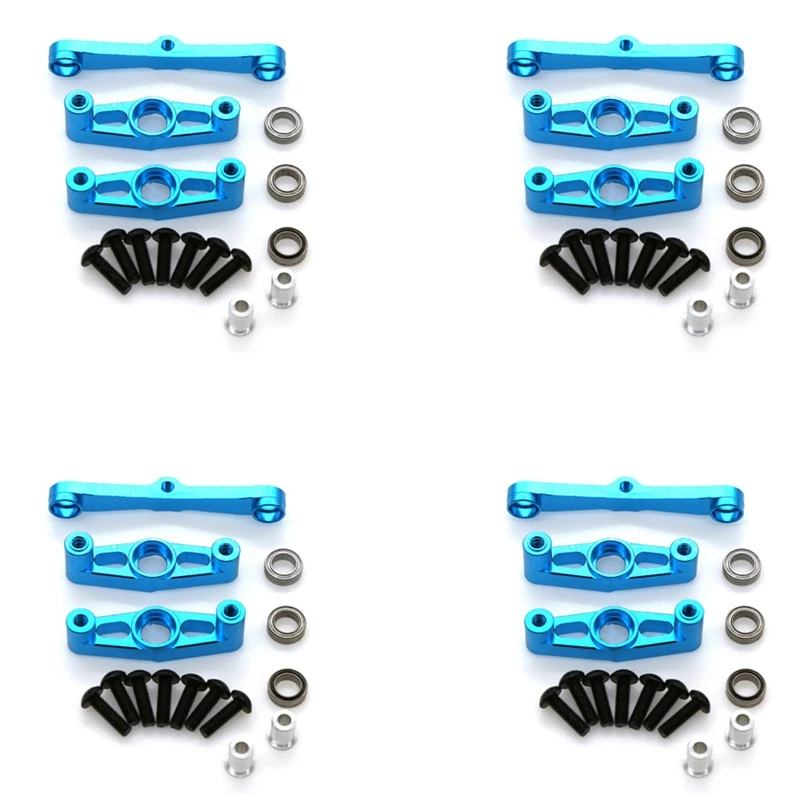 4-кратный металлический руль в сборе с подшипником для Tamiya TT02 TT-02 1/10 обновленные детали для радиоуправляемых автомобилей