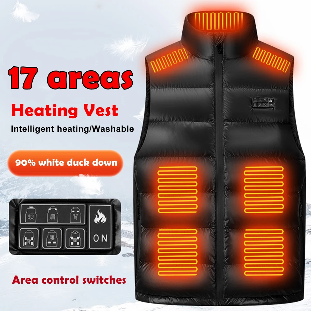 17 Zones Heated Jacket Men Women Heating Down Vest USB Powered 3 Gear Temperature Control Winter Warm Outdoor Hiking Cycling
17 Zones Heated Jacket Men Women Heating Down Vest USB Powered 3 Gear Temperature Control Winter Warm Outdoor Hiking Cycling